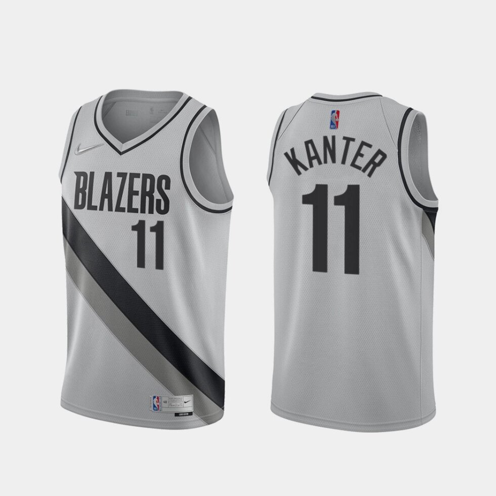 Баскетбольна джерсі Nike NBA Portland Trail Blazers №11 Enes Kanter Grey Print від компанії Basket Family - фото 1