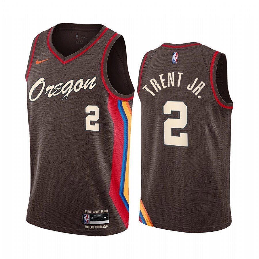 Баскетбольна джерсі Nike NBA Portland Trail Blazers №2 Gary Trent Jr. чорна print від компанії Basket Family - фото 1