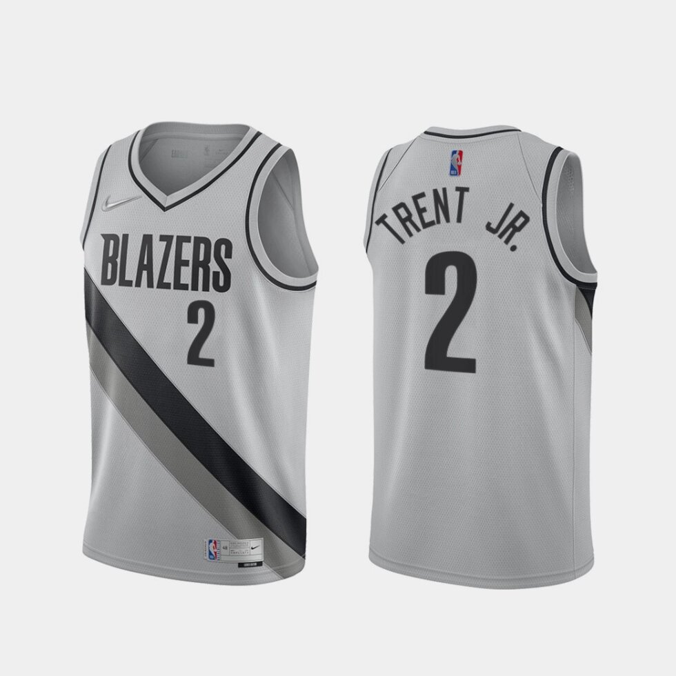 Баскетбольна джерсі Nike NBA Portland Trail Blazers №2 Gary Trent Jr. Grey Print від компанії Basket Family - фото 1