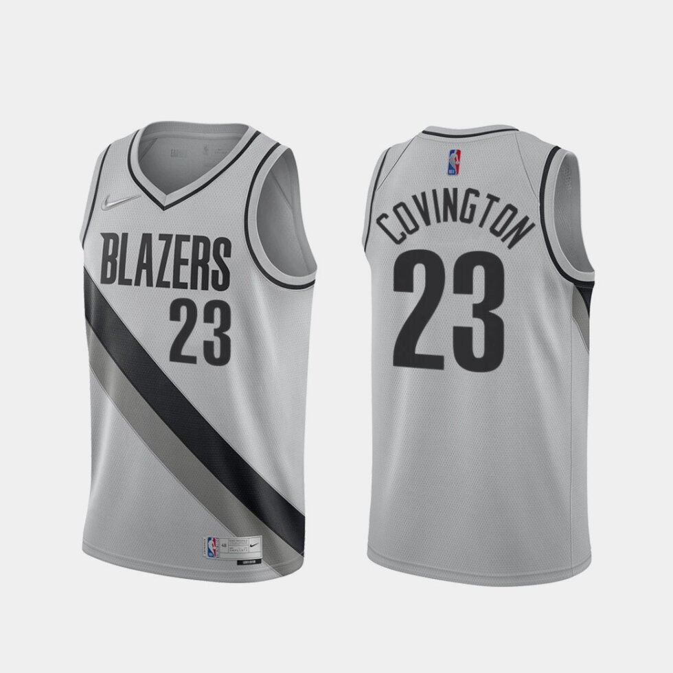 Баскетбольна джерсі Nike NBA Portland Trail Blazers №23 Robert Covington Grey Print від компанії Basket Family - фото 1