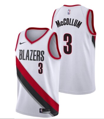 Баскетбольна джерсі Nike NBA Portland Trail Blazers №3 C. J. McCollum біла від компанії Basket Family - фото 1