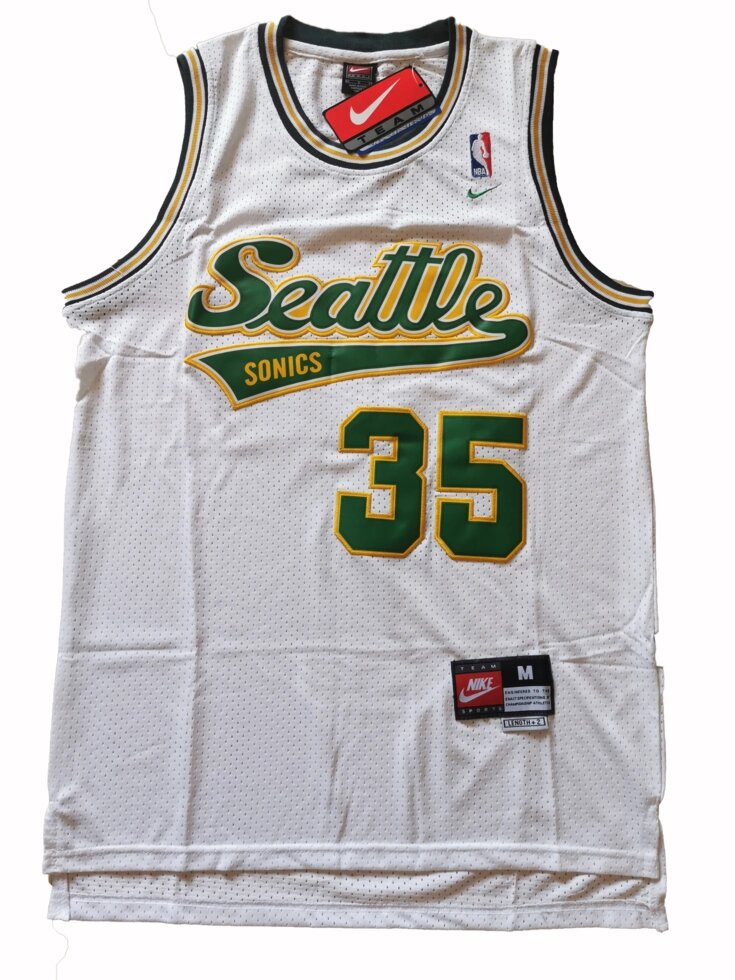 Баскетбольна джерсі Nike NBA Retro Seattle SuperSonics №35 Kevin Durant White від компанії Basket Family - фото 1