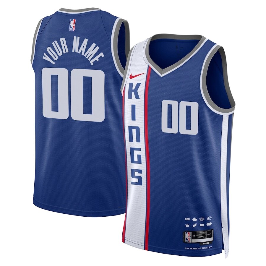 Баскетбольна джерсі Nike NBA Sacramento Kings №00 You Name Blue print від компанії Basket Family - фото 1