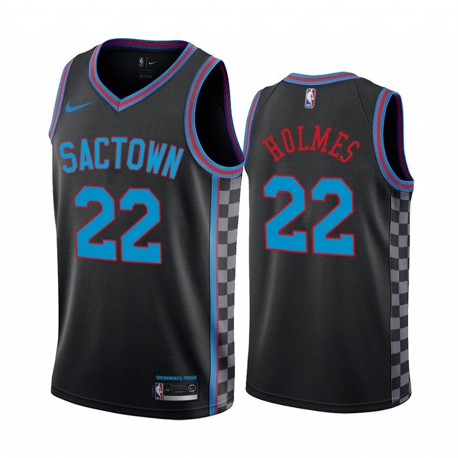 Баскетбольна джерсі Nike NBA Sacramento Kings №22 Richaun Holmes чорна print від компанії Basket Family - фото 1