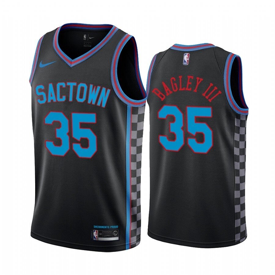 Баскетбольна джерсі Nike NBA Sacramento Kings №35 Marvin Bagley III чорна print від компанії Basket Family - фото 1