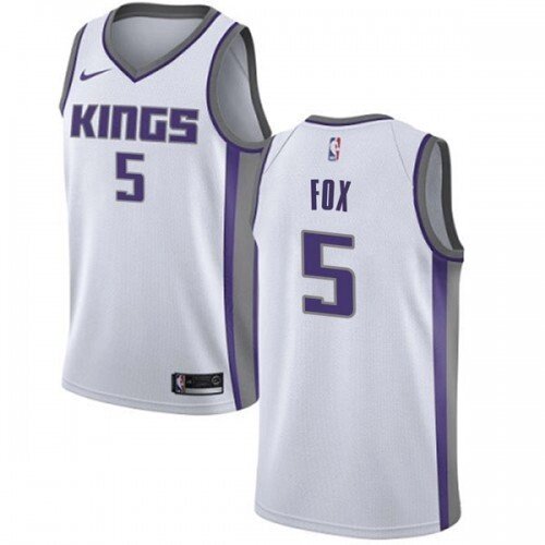 Баскетбольна джерсі Nike NBA Sacramento Kings №5 De "Aaron Fox біла від компанії Basket Family - фото 1