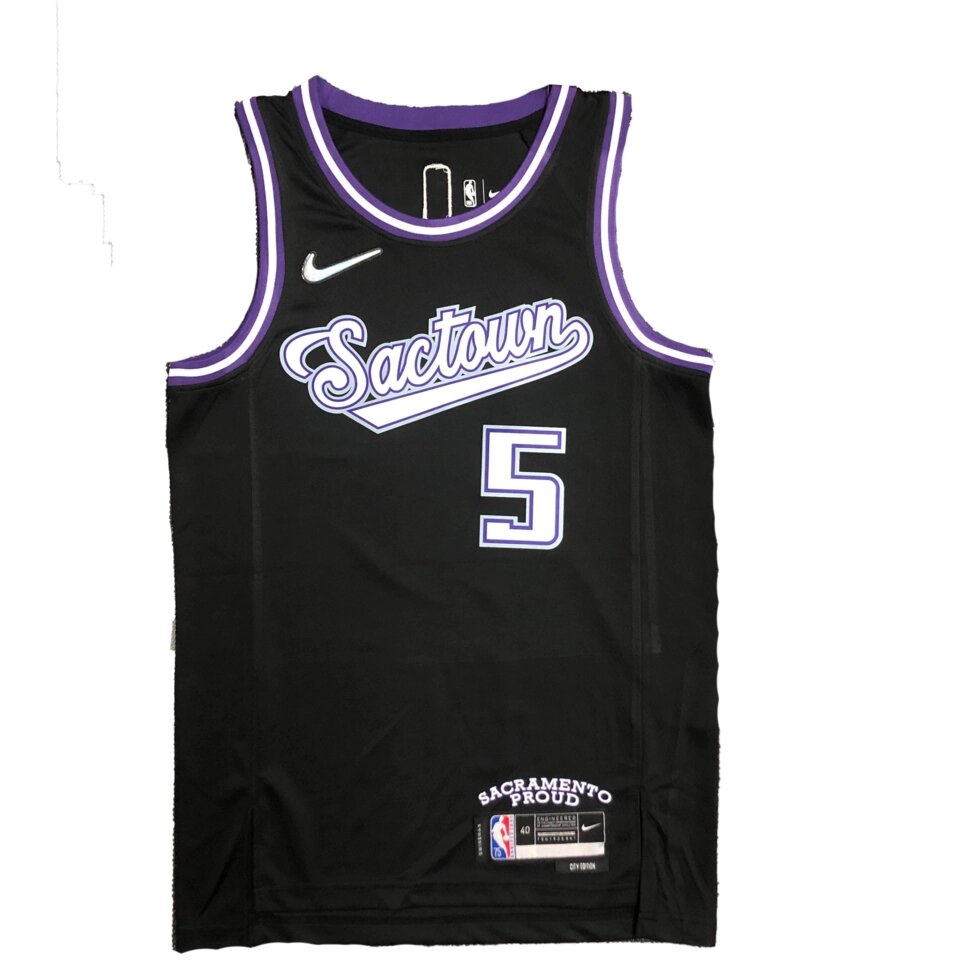Баскетбольна джерсі Nike NBA Sacramento Kings №5 De'Aaron Fox black print від компанії Basket Family - фото 1