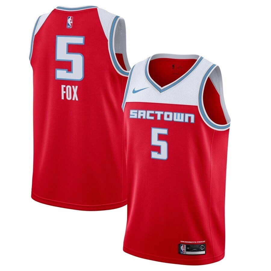 Баскетбольна джерсі Nike NBA Sacramento Kings №5 De "Aaron Fox червона від компанії Basket Family - фото 1