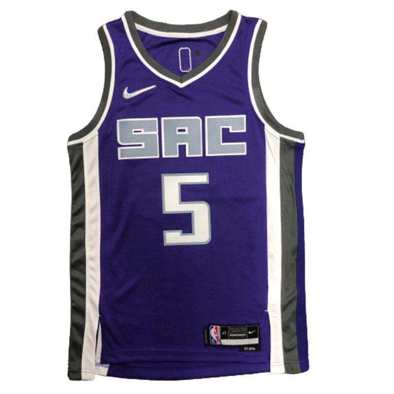 Баскетбольна джерсі Nike NBA Sacramento Kings №5 De'Aaron Fox purple print від компанії Basket Family - фото 1
