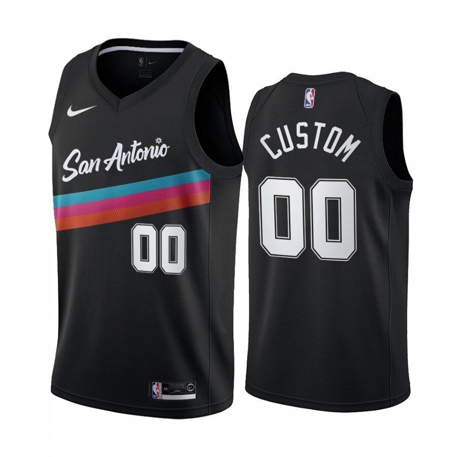 Баскетбольна джерсі Nike NBA San Antonio Spurs №00 Custom чорна print від компанії Basket Family - фото 1