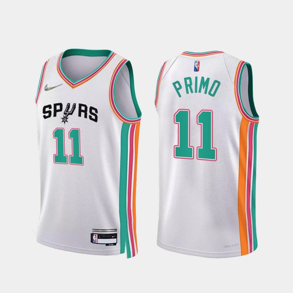 Баскетбольна джерсі Nike NBA San Antonio Spurs №11 Joshua Primo White Print від компанії Basket Family - фото 1