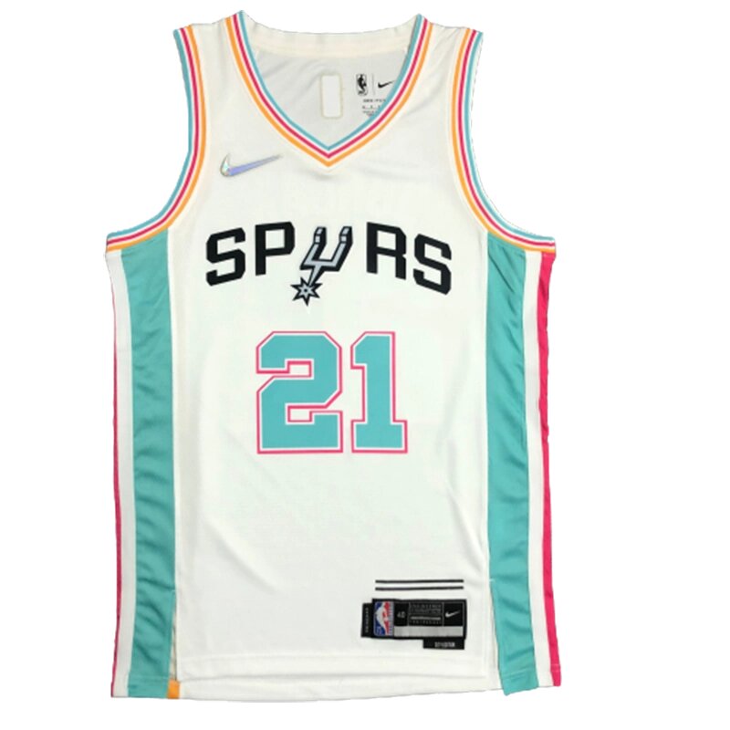 Баскетбольна джерсі Nike NBA San Antonio Spurs №21 Tim Duncan White Print від компанії Basket Family - фото 1
