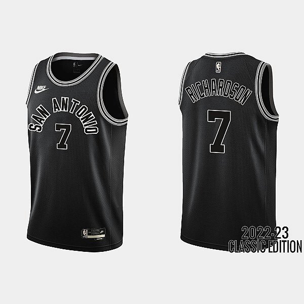 Баскетбольна джерсі Nike NBA San Antonio Spurs №7 Джош Ричардсон Black Print від компанії Basket Family - фото 1