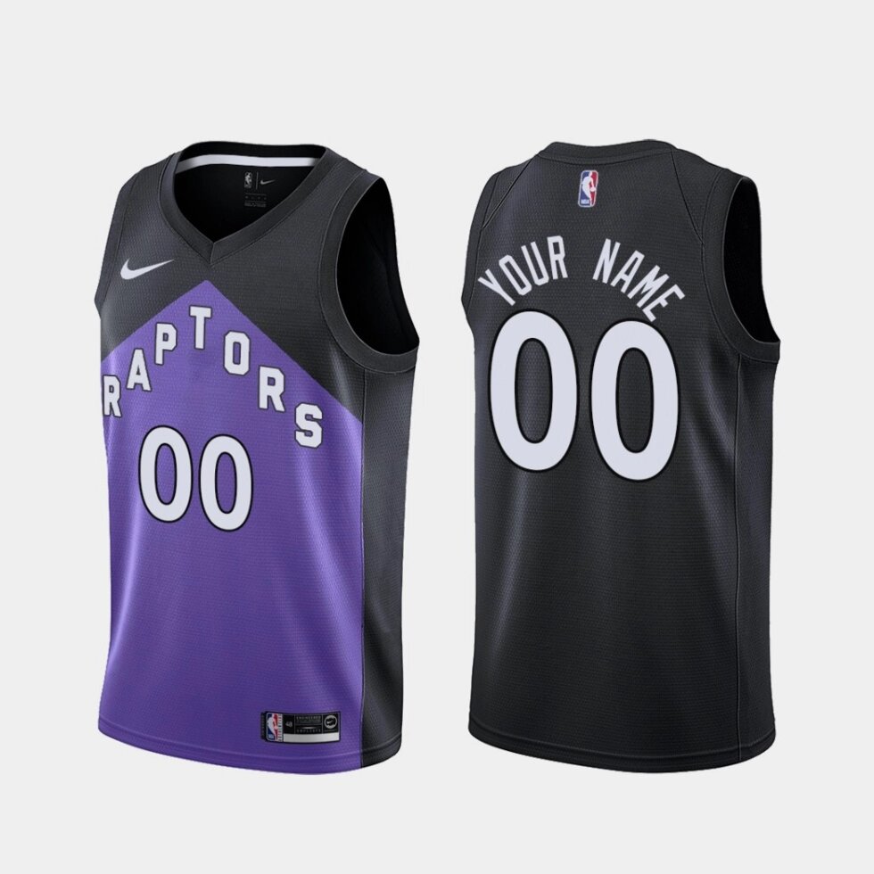 Баскетбольна джерсі Nike NBA Toronto Raptors №00 You Name Black Print від компанії Basket Family - фото 1