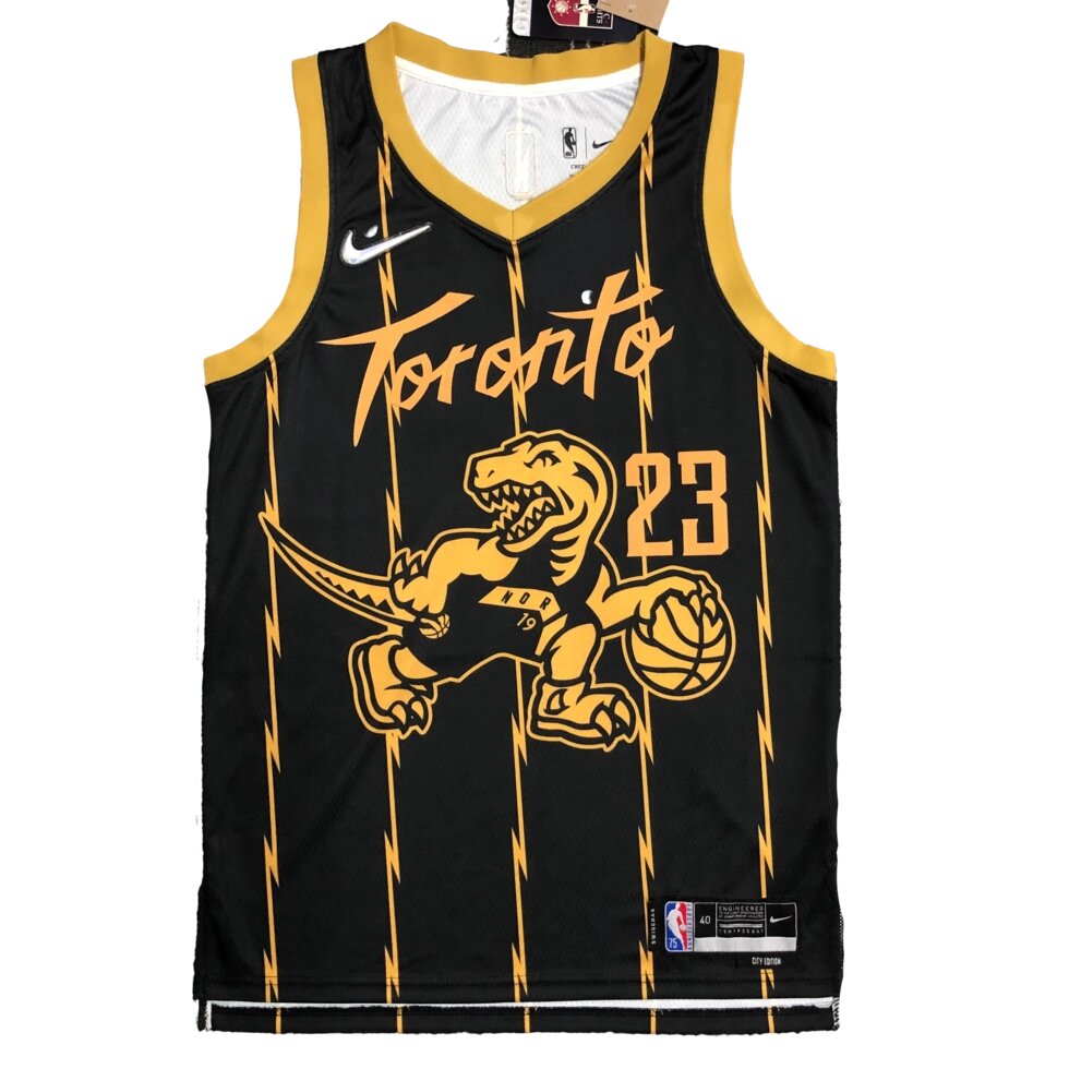Баскетбольна джерсі Nike NBA Toronto Raptors №23 Fred VanVleet Black-Gold Print від компанії Basket Family - фото 1