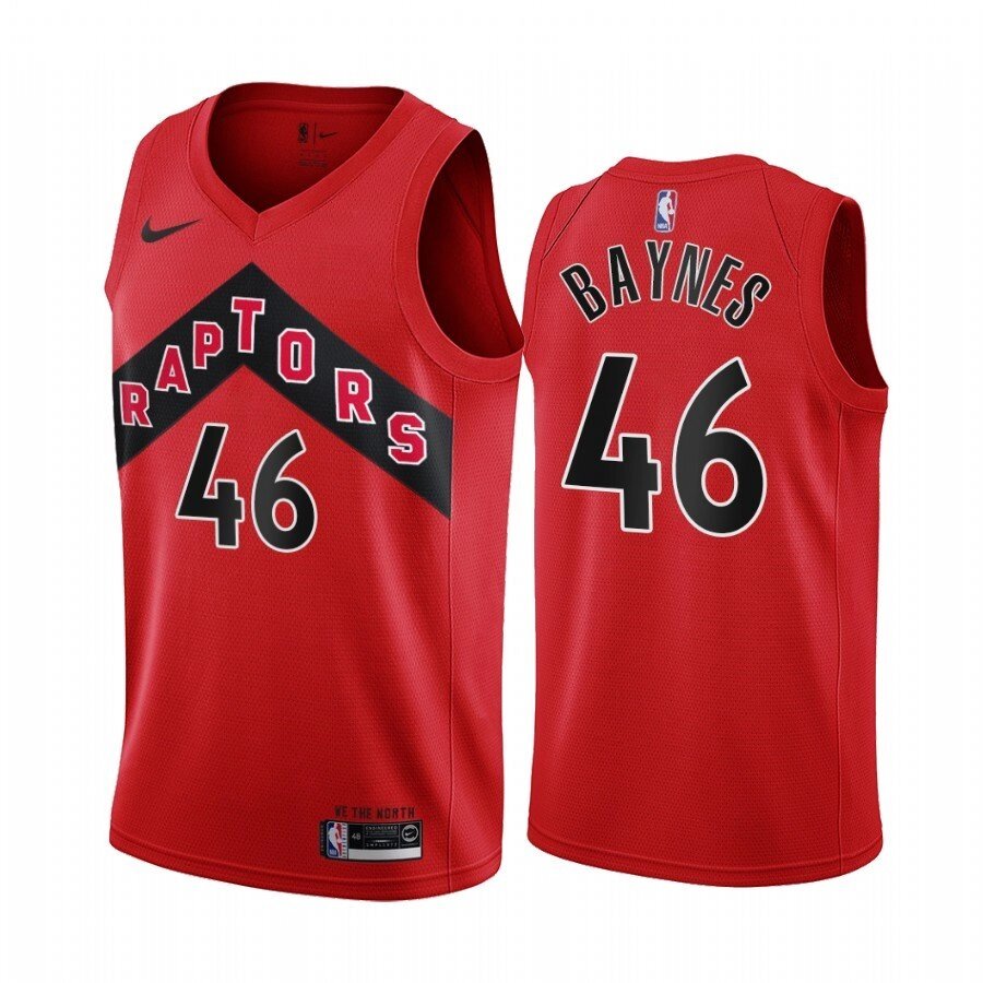 Баскетбольна джерсі Nike NBA Toronto Raptors №46 Арон Бейнс red new season print від компанії Basket Family - фото 1