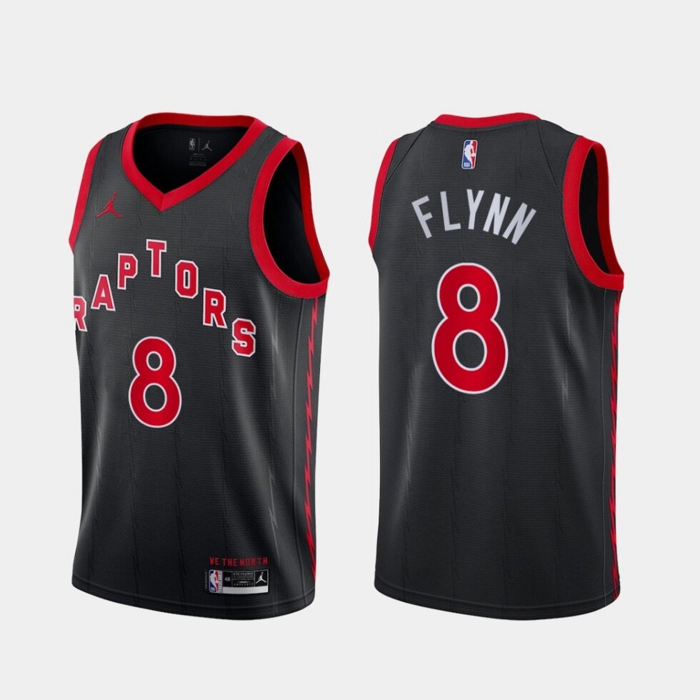Баскетбольна джерсі Nike NBA Toronto Raptors №8 Malachi Flynn Black print від компанії Basket Family - фото 1