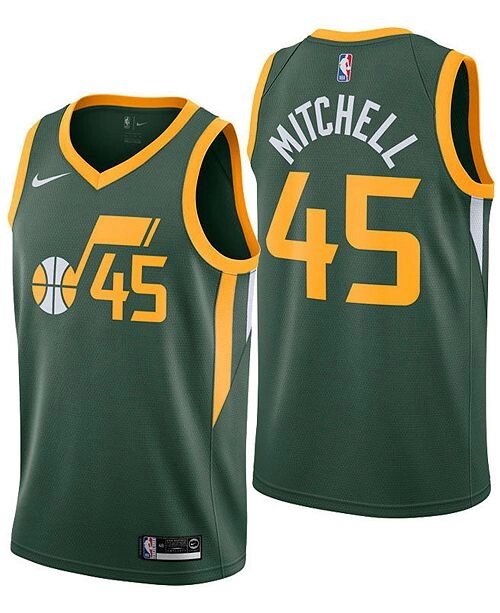 Баскетбольна джерсі Nike NBA Utah Jazz №45 Donovan Mitchell зелена від компанії Basket Family - фото 1
