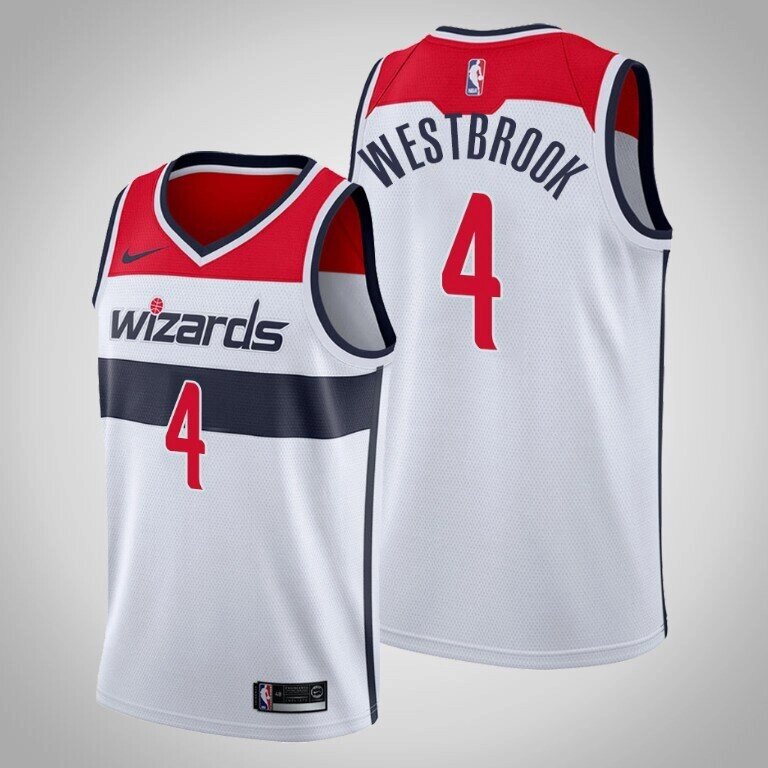 Баскетбольна джерсі Nike NBA Washington Wizards №4 Russell Westbrook біла від компанії Basket Family - фото 1