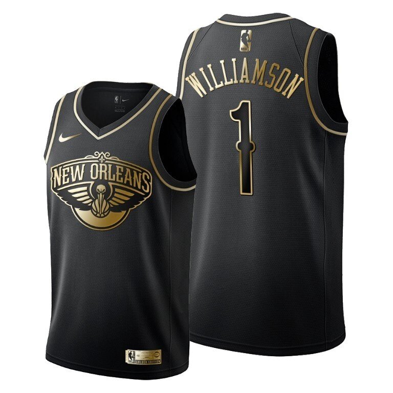Баскетбольна джерсі Nike New Orleans Pelicans №1 Zion Williamson Golden Edition чорна від компанії Basket Family - фото 1