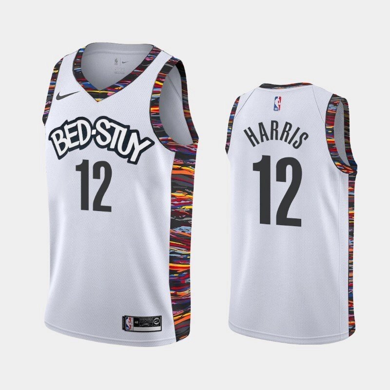 Баскетбольна форма 2 021 Nike NBA Brooklyn Nets №12 Joe Malcolm Harris біла print від компанії Basket Family - фото 1