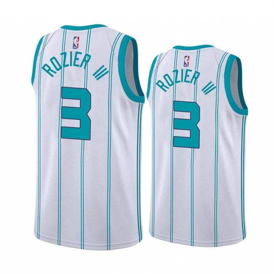 Баскетбольна форма 2021 Jordan NBA Charlotte Hornets №3 Terry Rozier City Edition біла print від компанії Basket Family - фото 1