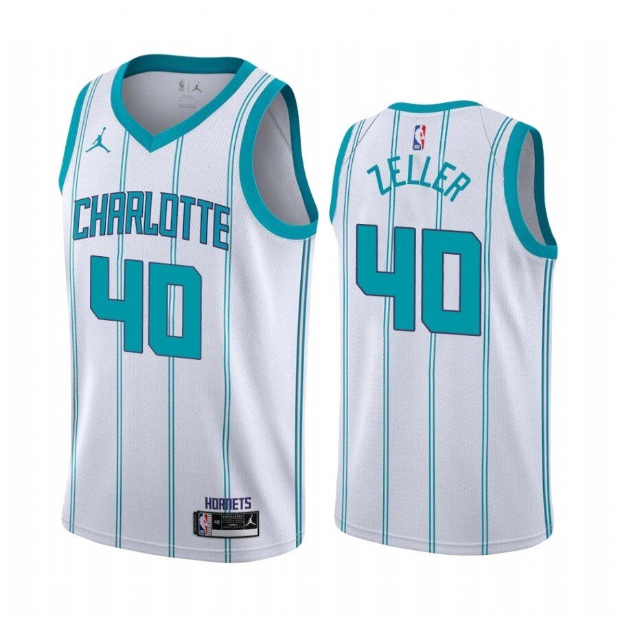 Баскетбольна форма 2021 Jordan NBA Charlotte Hornets №40 Cody Zeller City Edition біла print від компанії Basket Family - фото 1