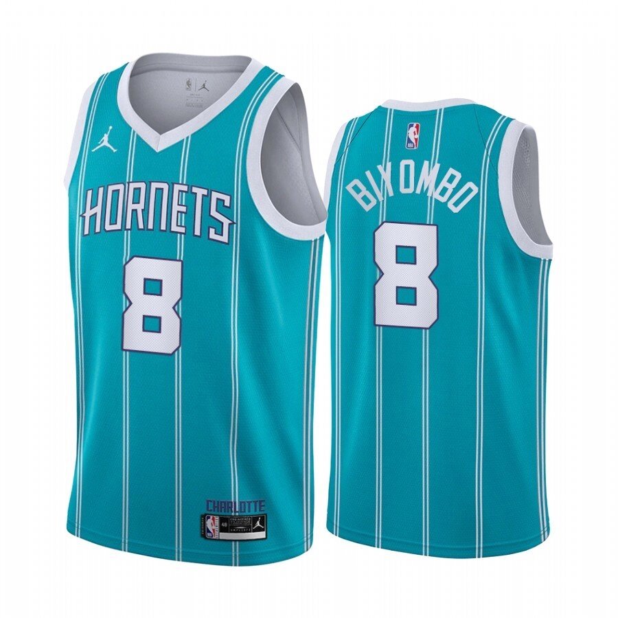 Баскетбольна форма 2021 Jordan NBA Charlotte Hornets №8 Бісмак Бійомбо City Edition блакитна print від компанії Basket Family - фото 1