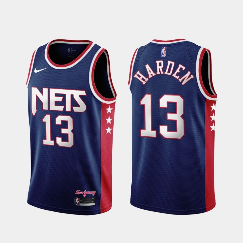 Баскетбольна форма 2021 Nike NBA Brooklyn Nets №13 James Harden blue print від компанії Basket Family - фото 1