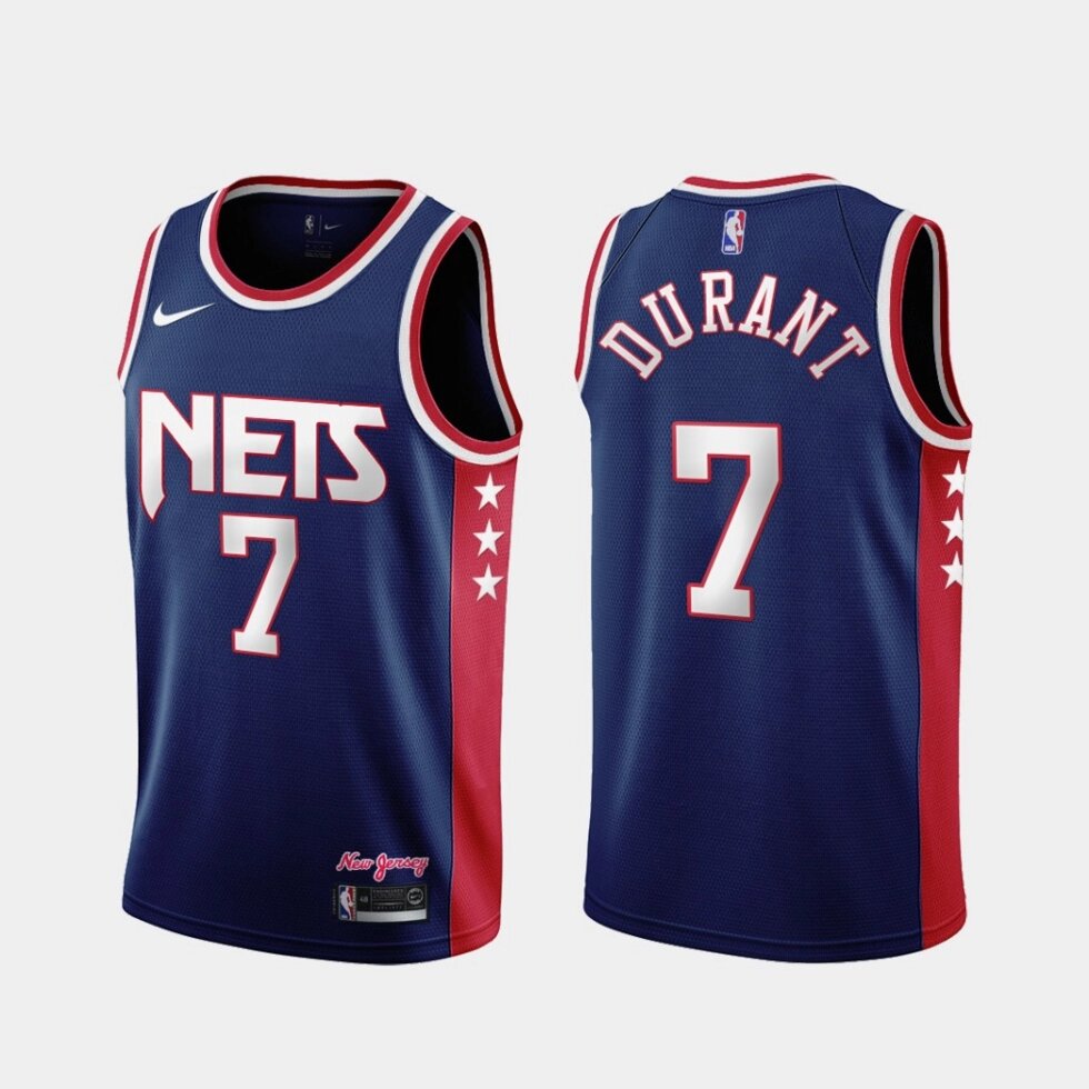 Баскетбольна форма 2021 Nike NBA Brooklyn Nets №7 Kevin Durant blue print від компанії Basket Family - фото 1