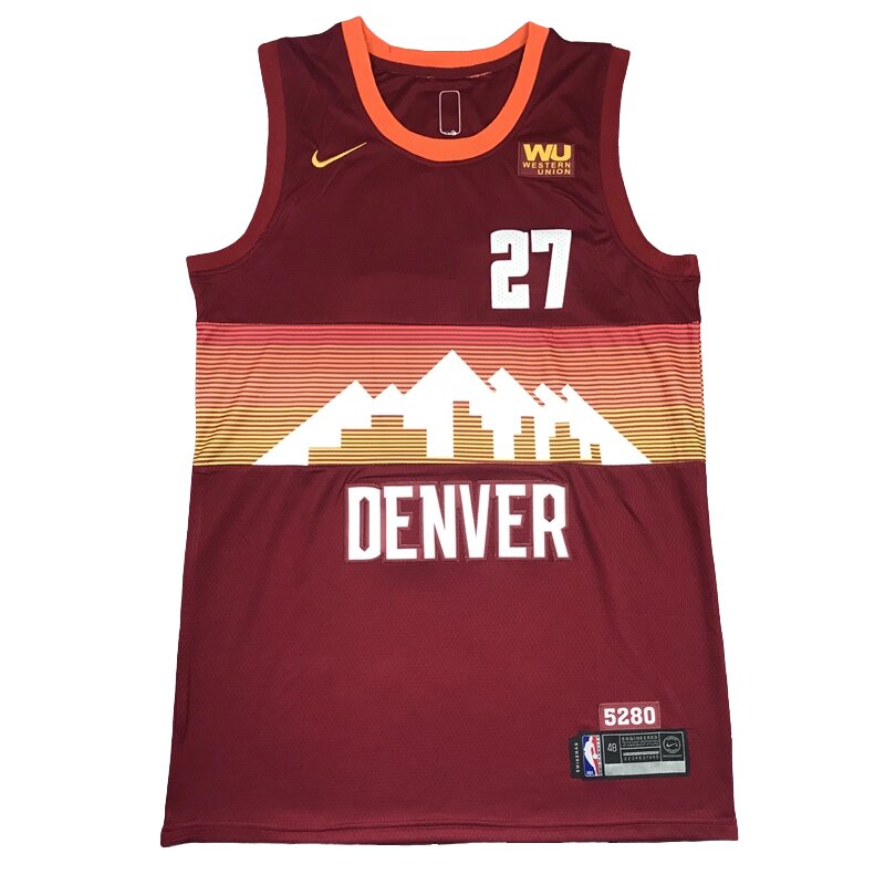 Баскетбольна форма 2021 Nike NBA Denver Nuggets №27 Jamal Murray Red від компанії Basket Family - фото 1