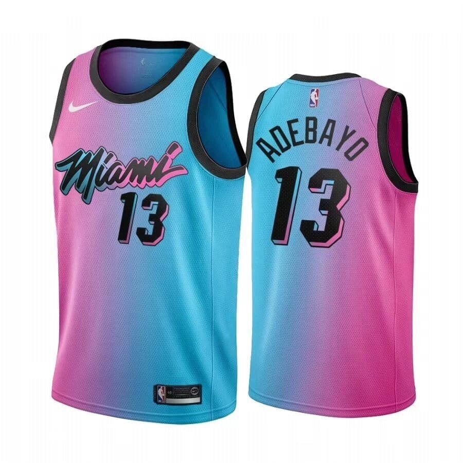 Баскетбольна форма 2021 Nike NBA Miami Heat №13 Bam Adebayo рожева від компанії Basket Family - фото 1
