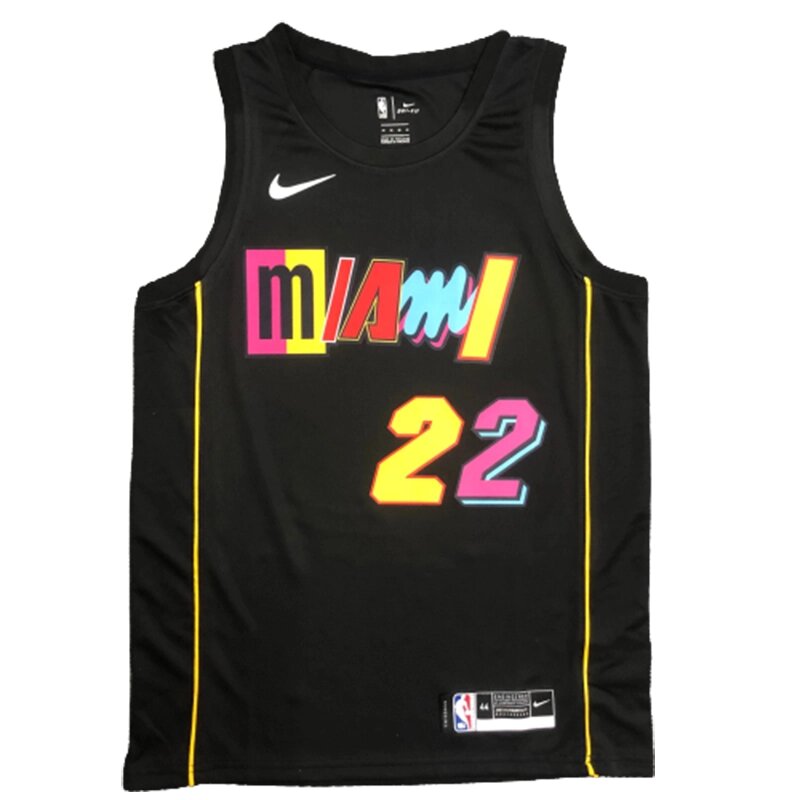 Баскетбольна форма 2021 Nike NBA Miami Heat №22 Jimmy Butler Black Print від компанії Basket Family - фото 1