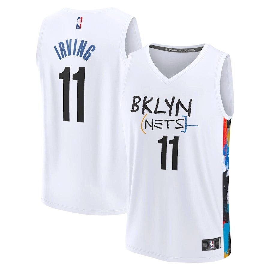 Баскетбольна форма 2022-23 Nike NBA Brooklyn Nets №11 Kyrie Irving white print від компанії Basket Family - фото 1