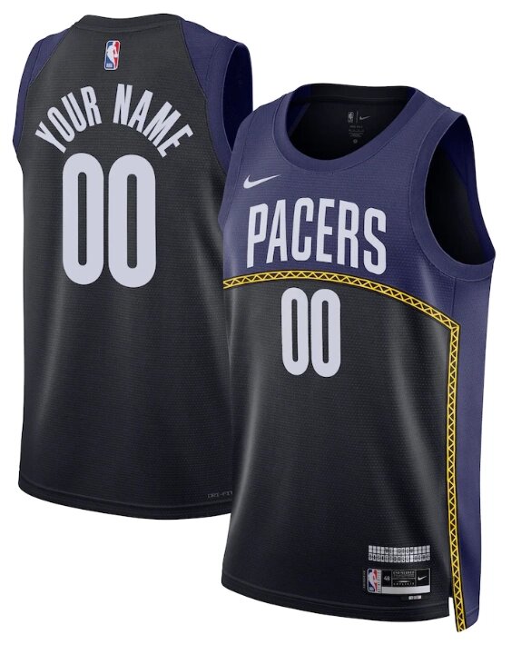 Баскетбольна форма 2022-23 Nike NBA Indiana Pacers №00 Custom Black Print від компанії Basket Family - фото 1