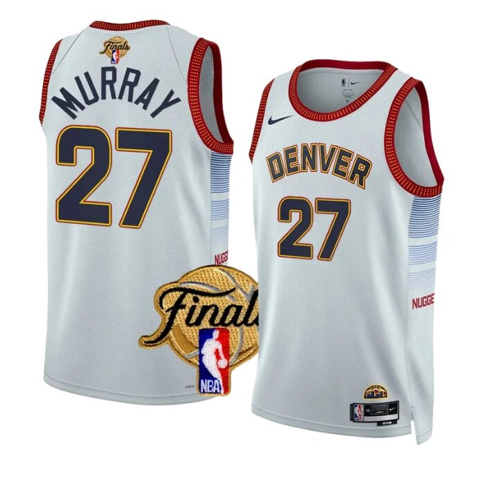 Баскетбольна форма 2023 Finals Nike NBA Denver Nuggets №27 Jamal Murray White Print від компанії Basket Family - фото 1