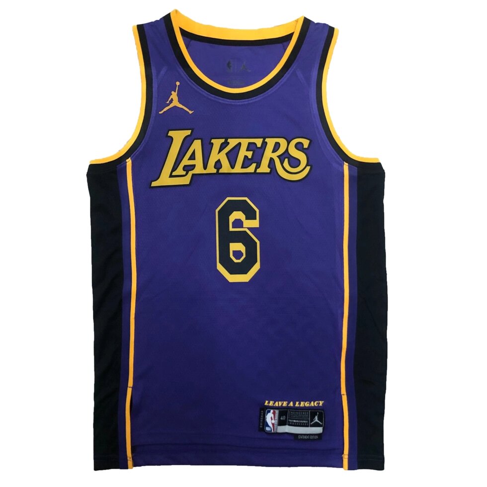 Баскетбольна форма Jordan  NBA Los Angeles Lakers №6 Lebron James Purple Print від компанії Basket Family - фото 1