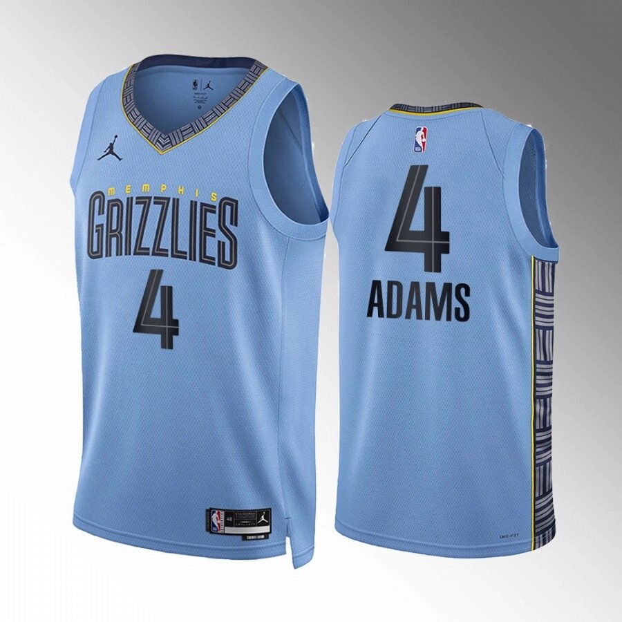 Баскетбольна форма Jordan NBA Memphis Grizzlies №4 Steven Adams Blue Print від компанії Basket Family - фото 1