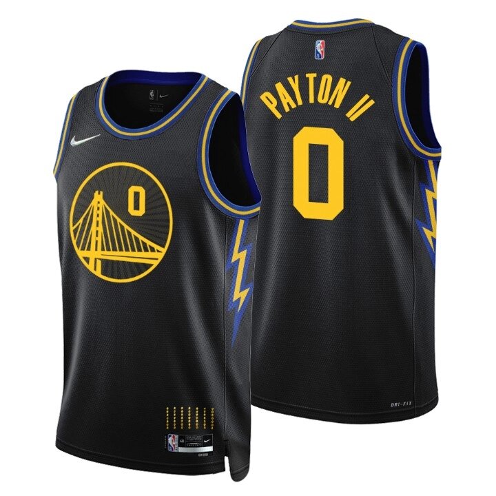 Баскетбольна форма NBA 2021 Golden State Warriors Nike №0 Gary Payton II black print від компанії Basket Family - фото 1