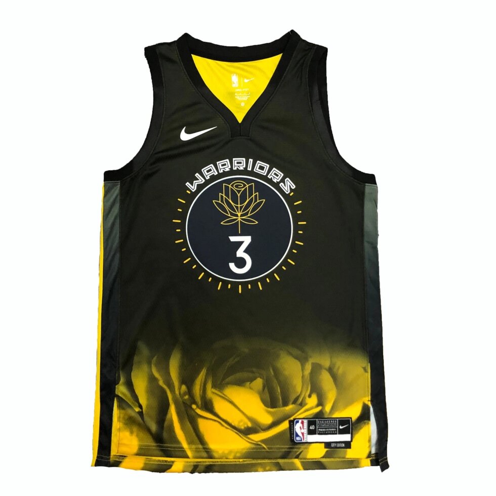 Баскетбольна форма NBA 2022-23 Golden State Warriors Nike №3 Jordan Poole Black Print від компанії Basket Family - фото 1