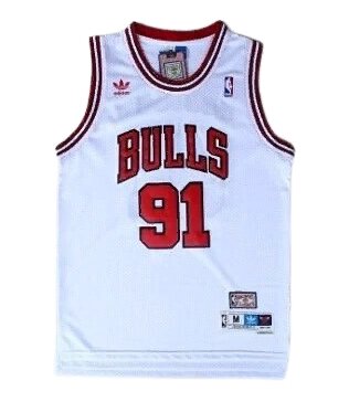 Баскетбольна форма NBA Chicago Bulls Dennis Rodman № 91 біла від компанії Basket Family - фото 1