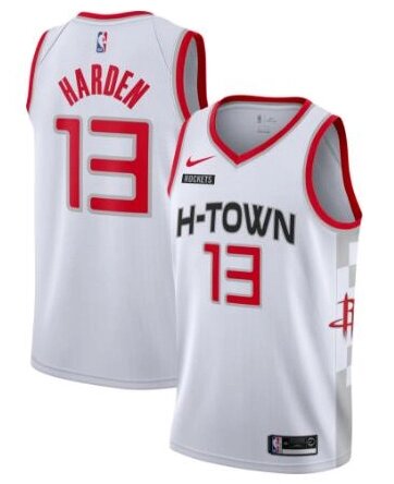 Баскетбольна форма NBA Houston Rockets №13 James Harden H-Town біла від компанії Basket Family - фото 1