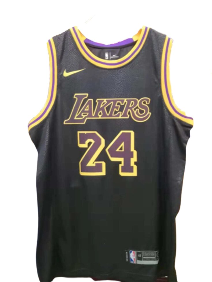 Баскетбольна форма NBA Los Angeles Lakers №24 Kobe Bryant black print від компанії Basket Family - фото 1