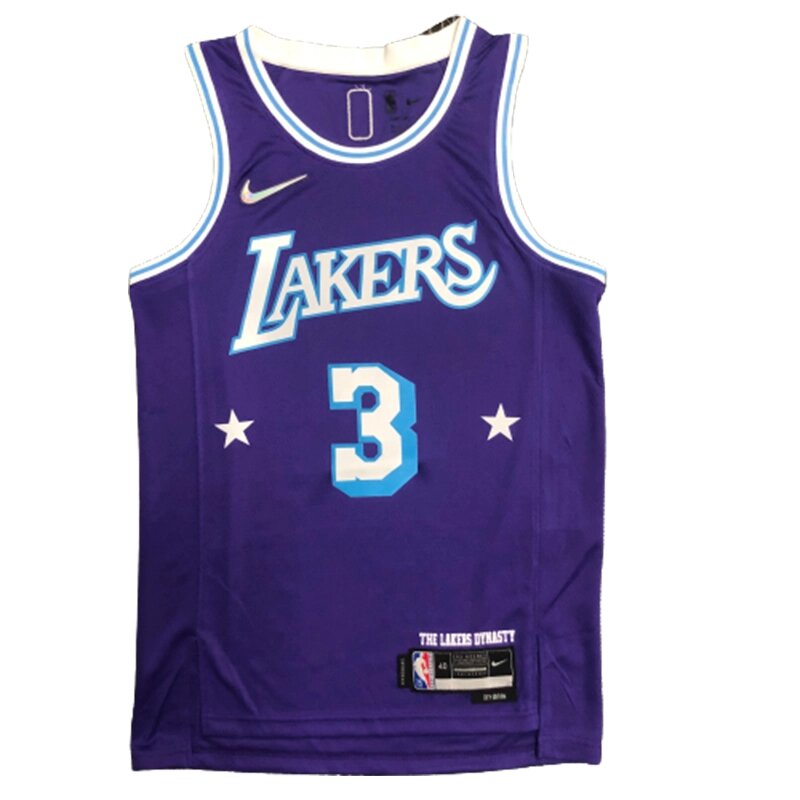 Баскетбольна форма NBA Los Angeles Lakers №3 Anthony Davis Print Purple від компанії Basket Family - фото 1