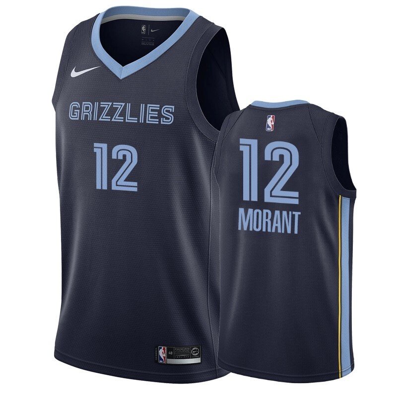 Баскетбольна форма NBA Memphis Grizzlies №12 Ja Morant синя від компанії Basket Family - фото 1