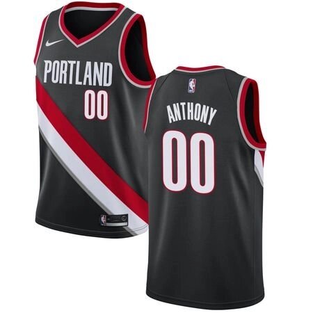 Баскетбольна форма NBA Portland Trail Blazers №00 Carmelo Anthony чорна від компанії Basket Family - фото 1