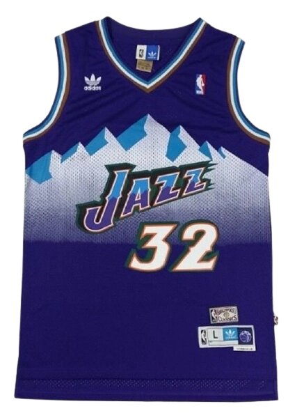 Баскетбольна форма NBA Utah Jazz № 32 Karl Malone ретро від компанії Basket Family - фото 1