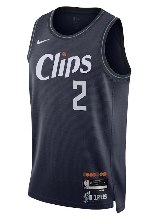 Баскетбольна форма Nike 2023-2024 Los Angeles Clippers №2 Kawhi Leonard Black Print від компанії Basket Family - фото 1