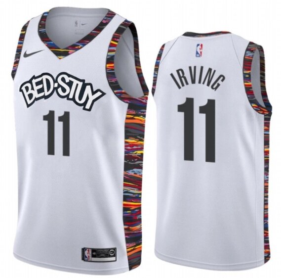 Баскетбольна форма Nike Brooklyn Nets №11 Kyrie Irving BED-STUY White від компанії Basket Family - фото 1