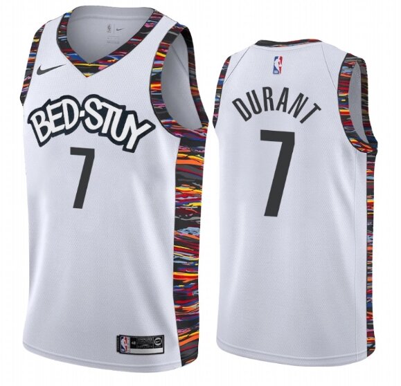 Баскетбольна форма Nike Brooklyn Nets №7 Kevin Durant BED-STUY White від компанії Basket Family - фото 1